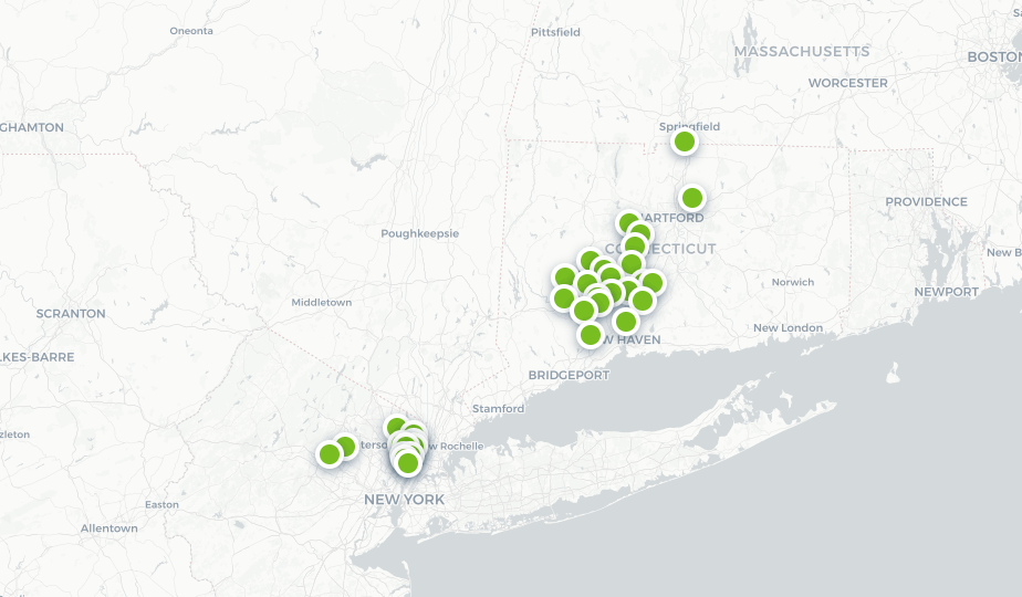 Map of Christopher’s locations