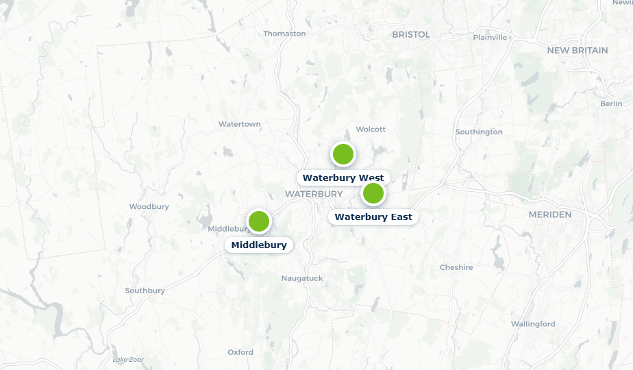 Map of Jennifer’s locations