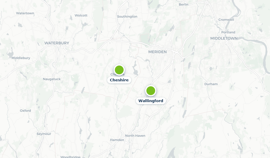 Map of Tricia’s locations